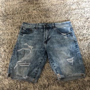 AE Ripped Jean Shorts